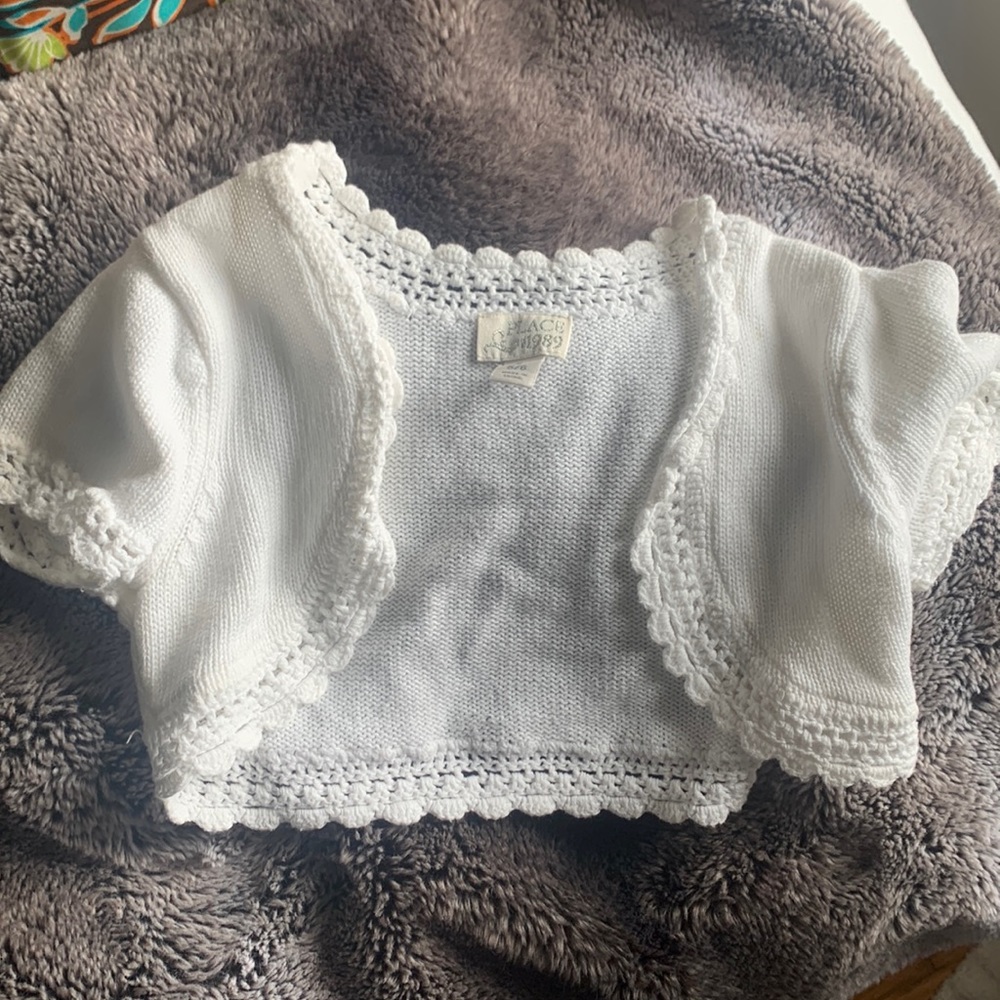 Tiny top to go on top of dress or a little kids sweater
